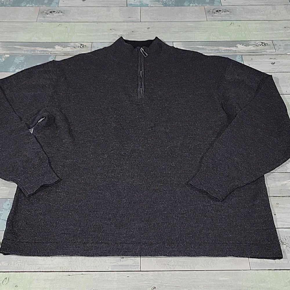 Pronto Uomo Extra Fine Merino Wool Gray Sweater sz Large
